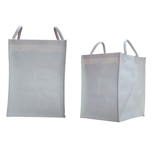 Customized 10 Oz Pp Laminated Canvas Fabric Box Type Laundry Bag