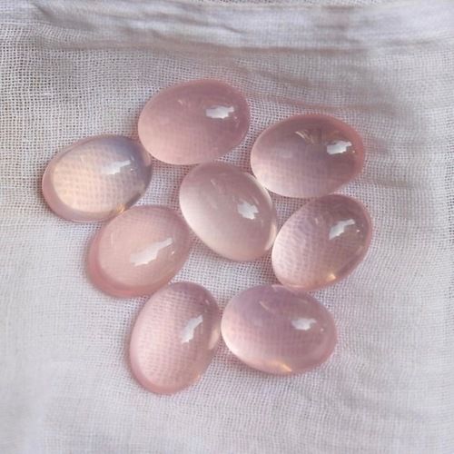 9x11mm Rose Quartz Oval Cabochon Loose Gemstones