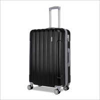 Black Textured Hard-Sided Trolley Suitcases