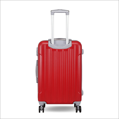 Red Textured Hard-Sided Trolley Suitcases