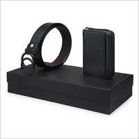 Black Wallet And Belt Gift Set Combo