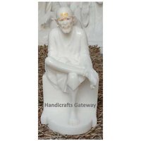 White Vietnam Marble Sai Baba Statue For Home Decorative