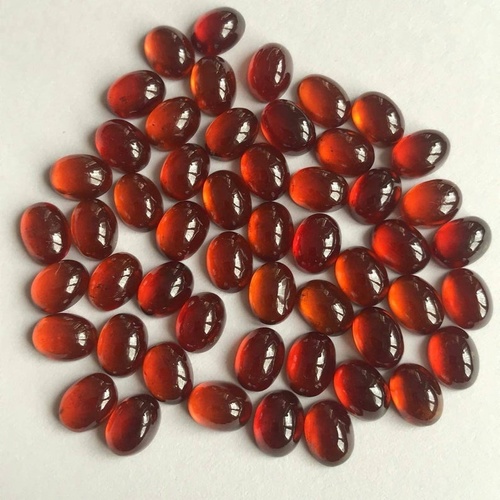 7x9mm Hessonite Garnet Oval Cabochon Loose Gemstones