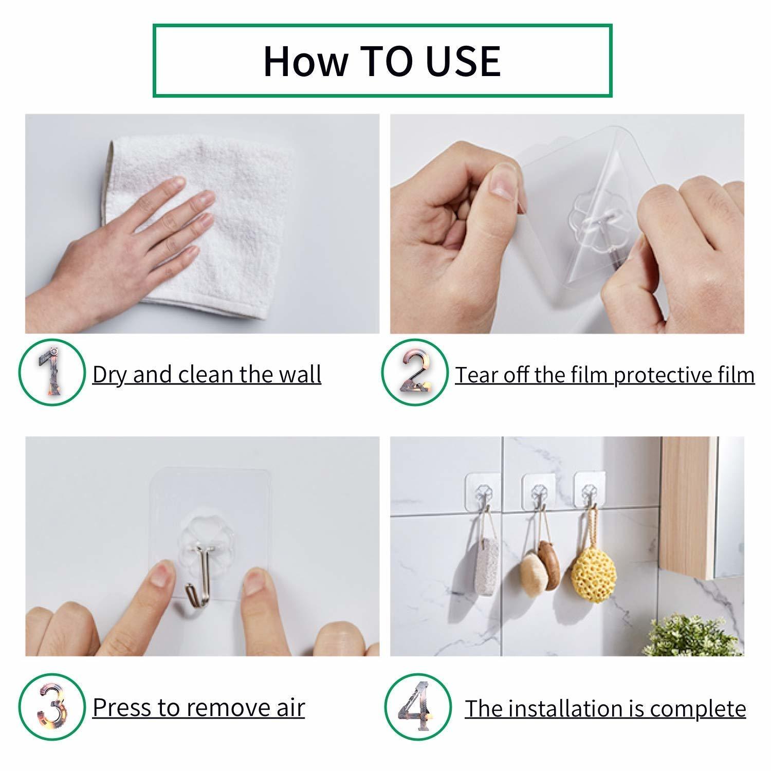 Adhesive Sticker Abs Steel Hook