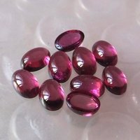 5x7mm Rhodolite Garnet Oval Cabochon Loose Gemstones