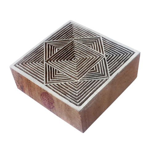 Square Wooden Block Printing Stamps