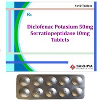 Diclofenac Potasium 50mg + Serratiopeptidase 10mg Tablets