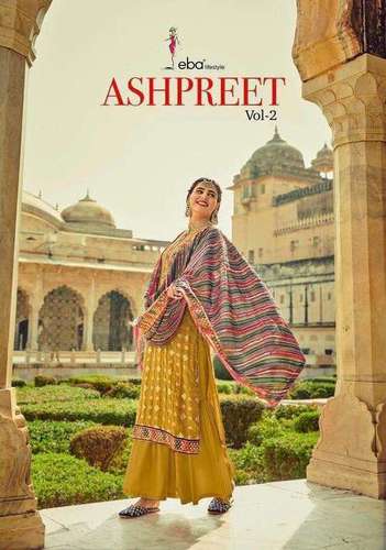 Eba Lifestyle Ashpreet Vol 2 Chinon With Embroidery Designer Suit Catalog