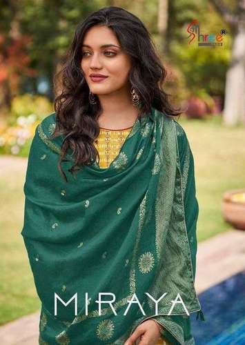 Shree Fabs Miraya Jam Cotton Print With Embroidery Dress Material Catalog