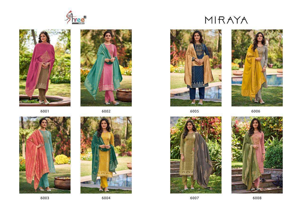 Shree Fabs Miraya Jam Cotton Print With Embroidery Dress Material Catalog