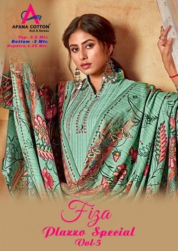 Apana Cotton Fiza Plazzo Special Vol 5 Printed Cotton Dress Material Catalog