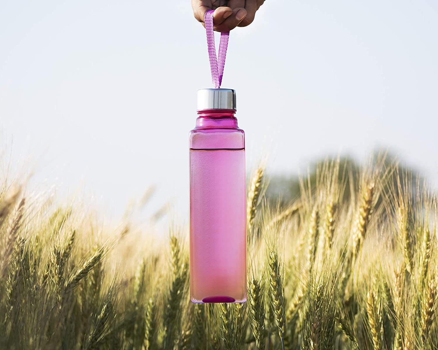 Square Shape Multicolor Water/fridge Bottle