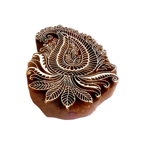 Large Paisley Wooden Block Printing Stamps
