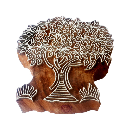 large Tree Wooden Block Printing Stamps