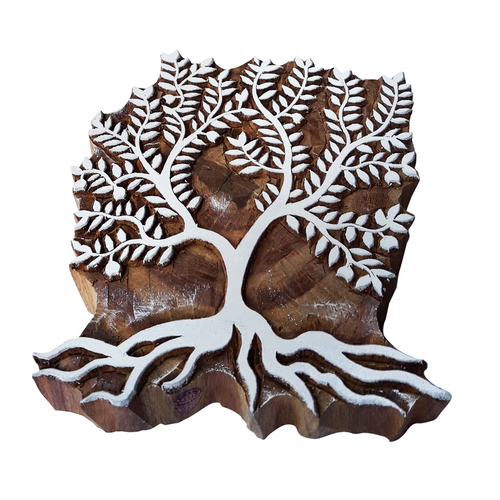 Large Tree Wooden Block Printing Stamps