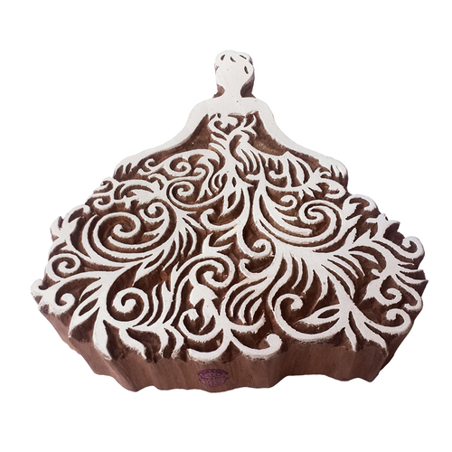 Large Doll Wooden Block Printing Stamps