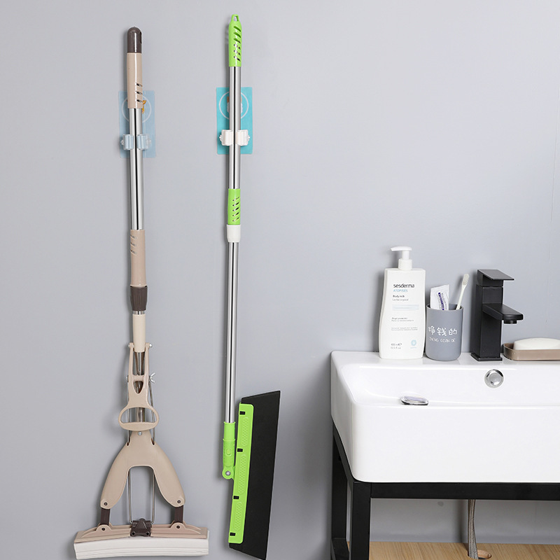 Mop & Broom Holder, Cartoon Sticker Broom Organizer Hanger