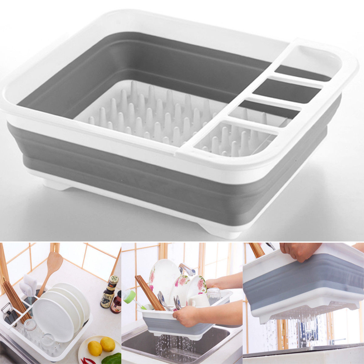 Dish Drain Basket, 5 In 1 Dish Drain Rack