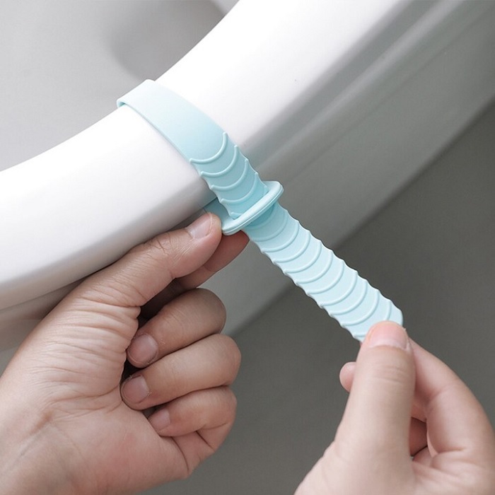 Toilet Seat Lifter Band, Foldable Toilet Cover Seat Lid Lifter Handle Bathroom Accessories