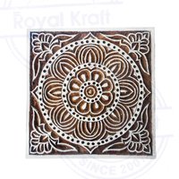 5 Inch Large Square Wooden Block Printing Stamps