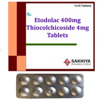 Etodolac 400mg + Thiocolchicoside 4mg Tablets