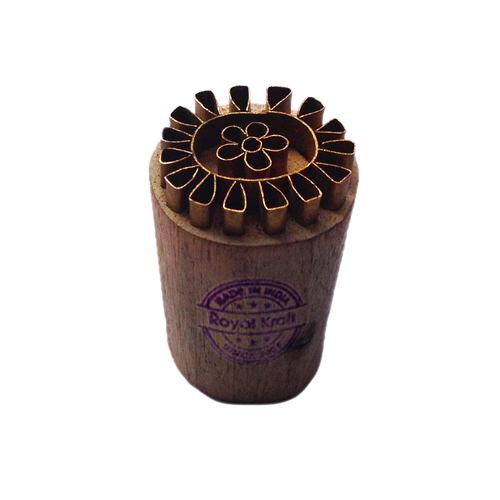 Floral  Brass Wooden Block Printing Stamps