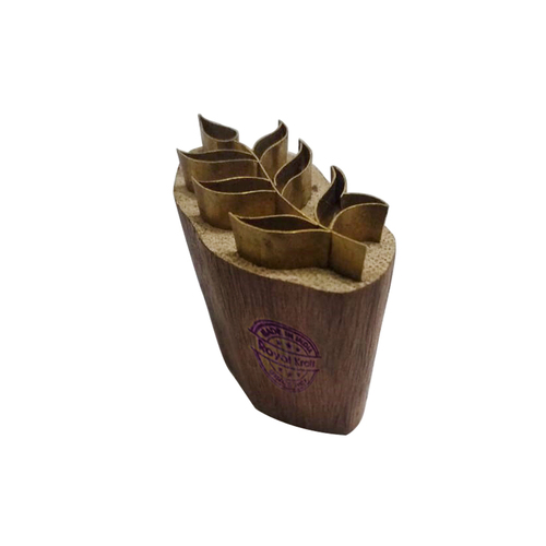 Floral Brass Wooden Block Printing Stamps