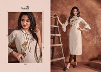 Vardan Designer Cloud Cotton With Embroidery Work Kurti Catalog