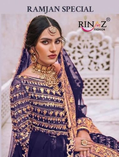 Multi Color Rinaz Fashion Ramjan Special Georgette With Embroidery Pakistani Suit Catalog