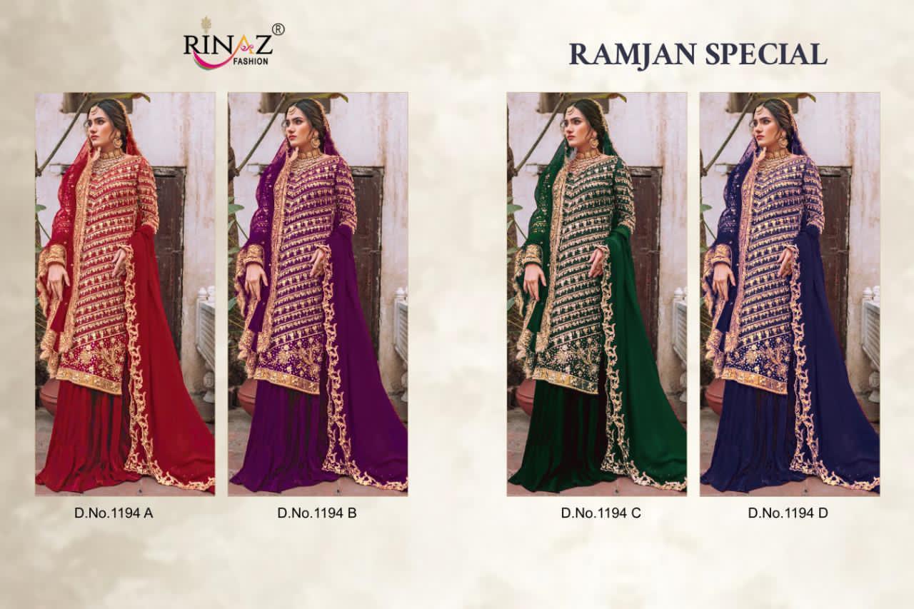 Rinaz Fashion Ramjan Special Georgette With Embroidery Pakistani Suit Catalog