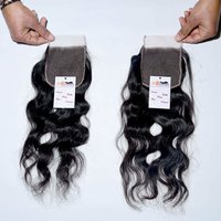 4*4 Hd Swiss Lace Closure, 100% Cuticle Aligned Indian Natural Human Hair