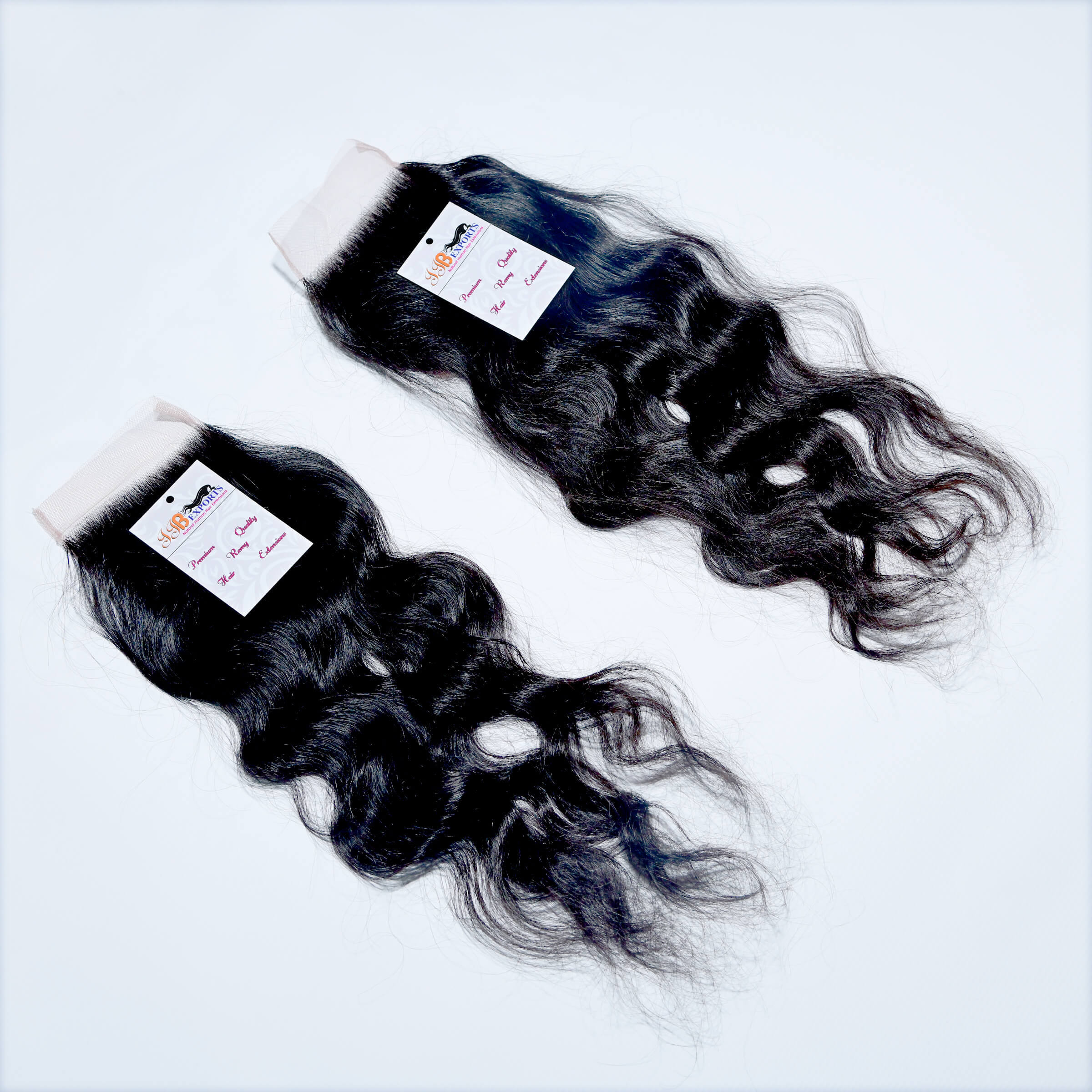 Natural Color Virgin Cuticle Aligned Human Hair Bundles With Swiss Hd Lace Closure