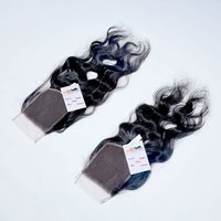 Natural Color Virgin Cuticle Aligned Human Hair Bundles With Swiss Hd Lace Closure