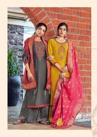 Triple Aaa Khwahish Vol 3 Prampara Silk With Khatli Work Dress Material Catalog