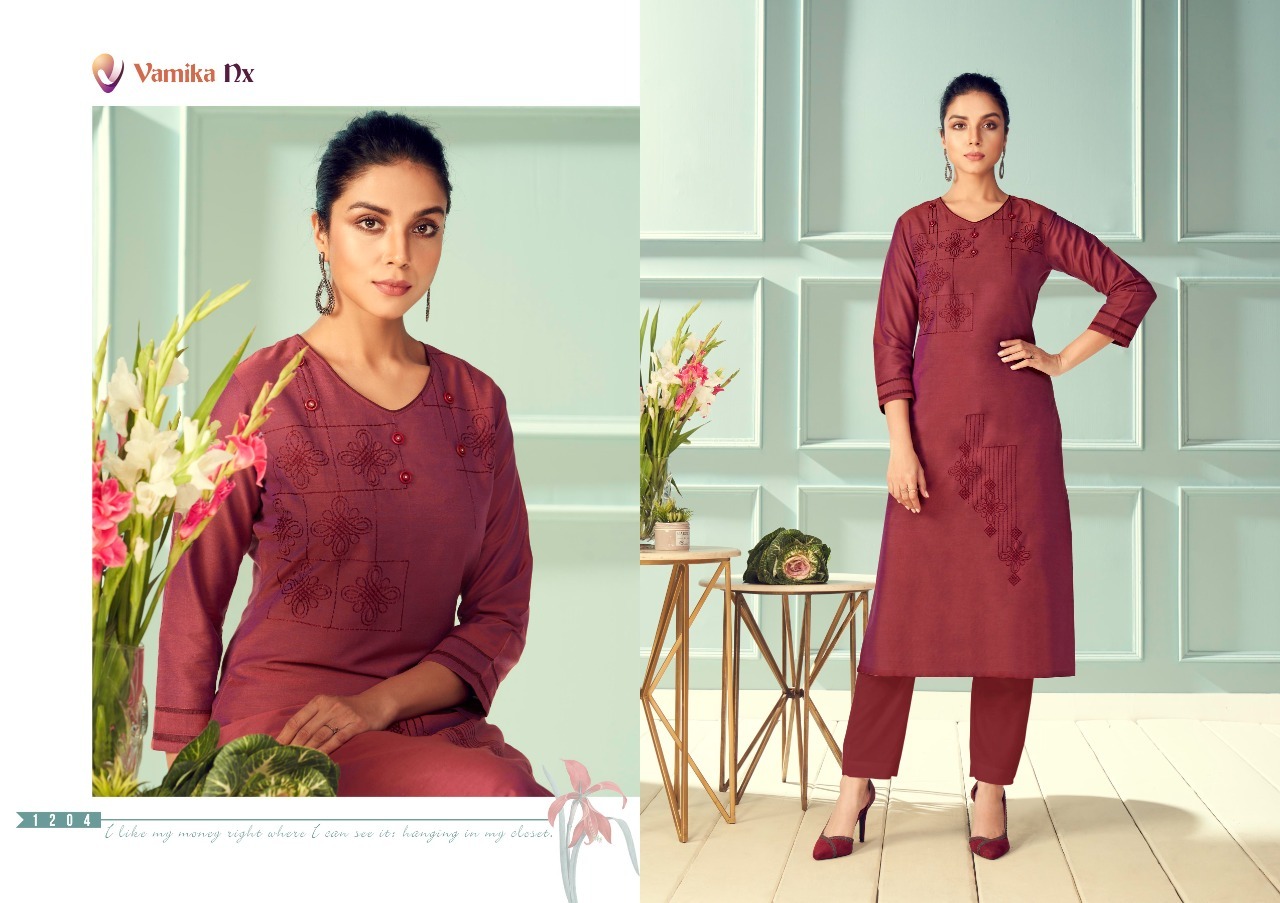 Vamika Nx Magic Pure Viscose Kurti With Bottom Catalog