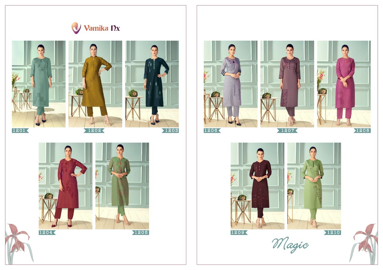 Vamika Nx Magic Pure Viscose Kurti With Bottom Catalog