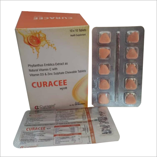 Phyllanthus Emblica Extract Natural Vitamin C With Vitamin D3 Zinc Chewable Tablets By CURASIA MEDILABS PRIVATE LIMITED