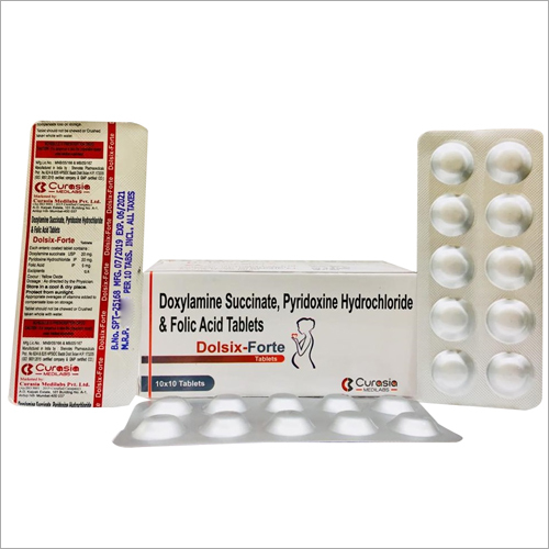 Doxylamin Succinate Pyridoxine Hydrochloride and Folic Acid Tablets By CURASIA MEDILABS PRIVATE LIMITED