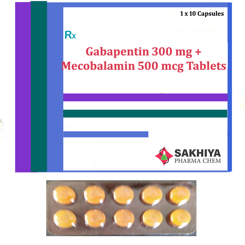 Gabapentin 300mg + Mecobalamin 500mcg Tablets
