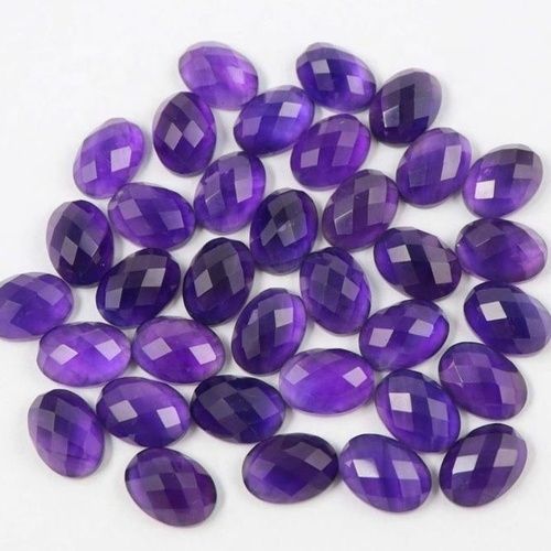 6x8mm African Amethyst Rose Cut Oval Loose Gemstones