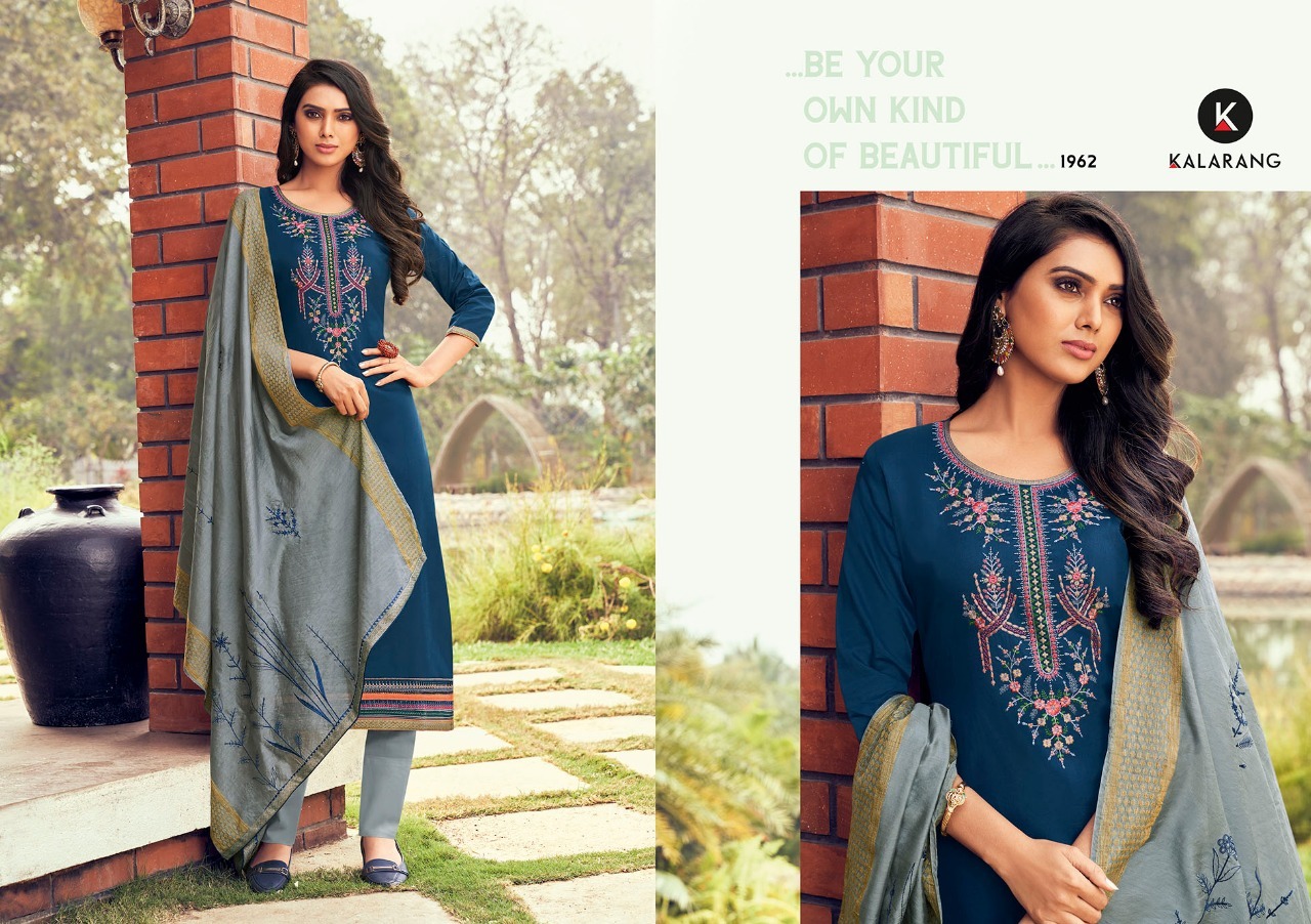 Kalarang Kitkat Vol 3 Jam Silk Cotton With Embroidery Dress Material Catalog
