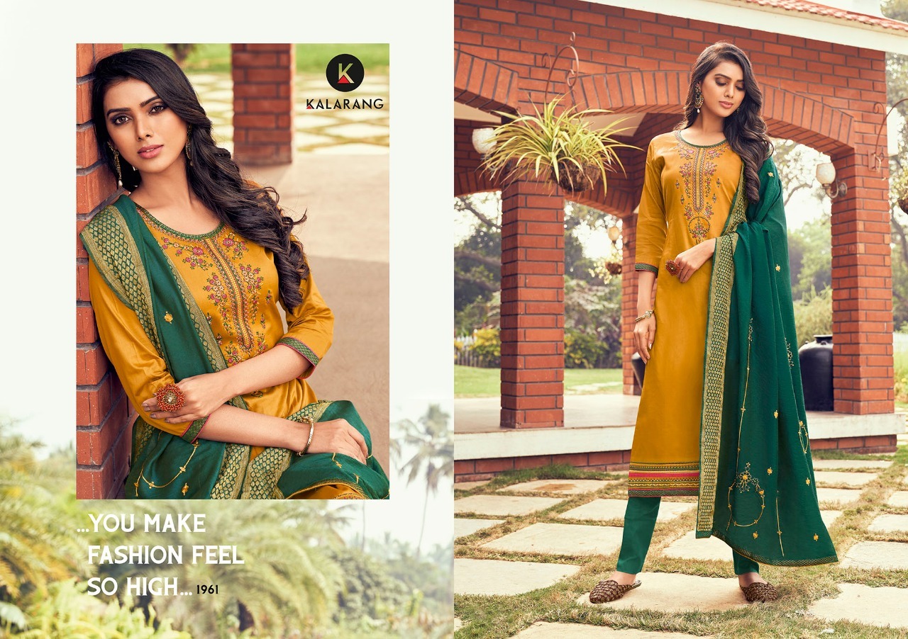 Kalarang Kitkat Vol 3 Jam Silk Cotton With Embroidery Dress Material Catalog
