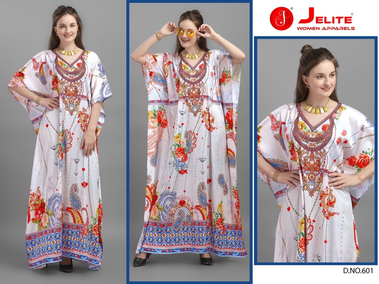 Jelite Kaftan E Nazakat Smooth Satin With Stone Work Kaftan Catalog