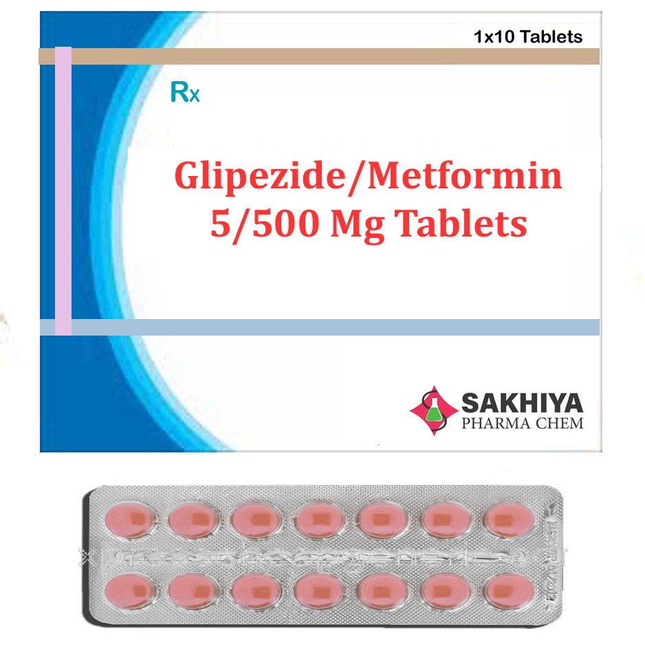 Glipizide 5mg + Metformin 500mg Tablets