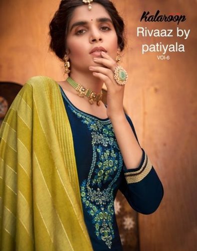 Kalaroop Rivaaz Patiyala Vol 6 Jam Silk With Work Readymade Suit Catalog