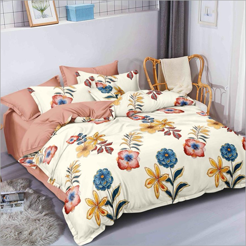 Double Bed Floral Printed Comforter Set