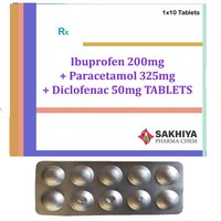 Ibuprofen 200mg + Paracetamol 325mg + Diclofenac 50mg Tablets