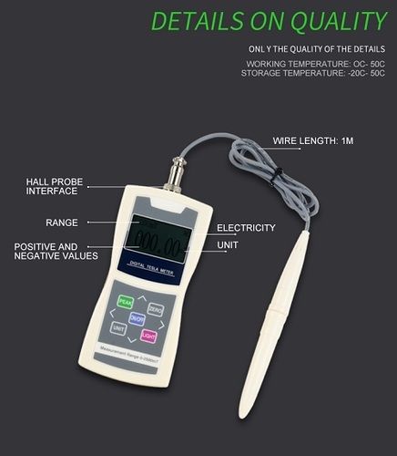 Digital Tesla Meter Or Gauss Meter Accuracy: +- 0.2% (0 To 1000 Mt)