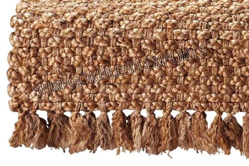 Handmade Designer Hemp Jute Rugs Floor Decorative Carpets Back Material: Woven Back