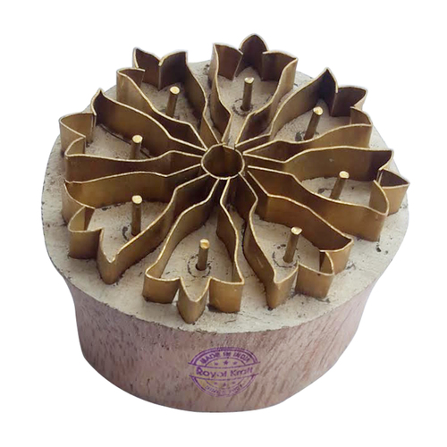 Round  Wooden Block Printing Stamps